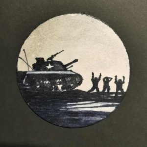 Jean Paul Emond-Alt, 'Bataille des Ardennes' dessin à l'encre, ca 2000