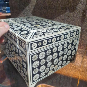 Pairs of 20th century Bone and Black Lacquer Boxes