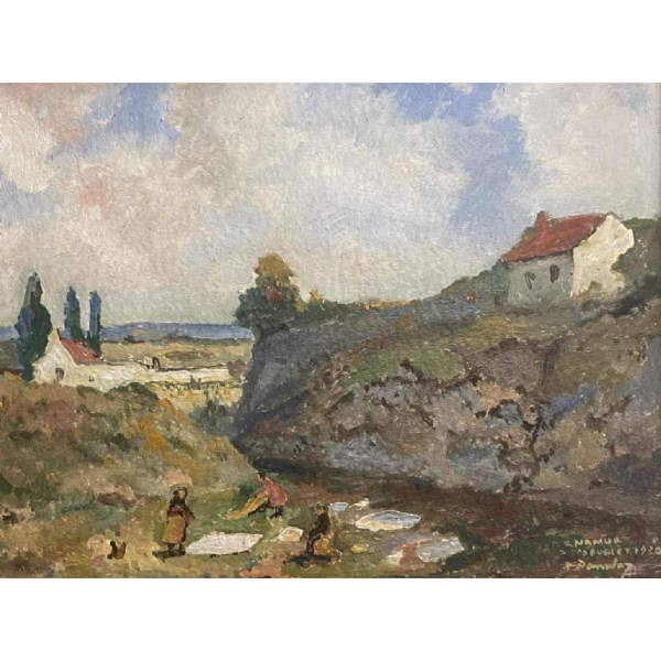 Albert DANDOY (1885-1977): “the cockerels - 1930 - Namur (Bouge)”