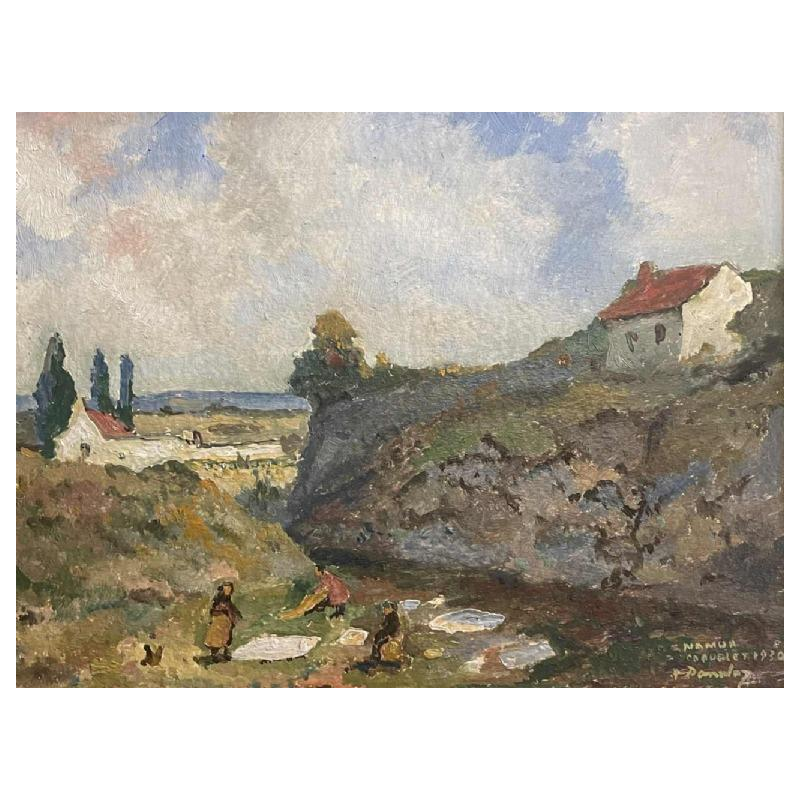 Albert DANDOY (1885-1977): « les coquelets - 1930 - Namur (Bouge) »