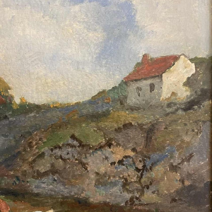 Albert DANDOY (1885-1977): “the cockerels - 1930 - Namur (Bouge)”