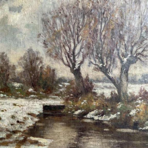 Albert DANDOY (1885-1977): « Paysage sous la neige »
