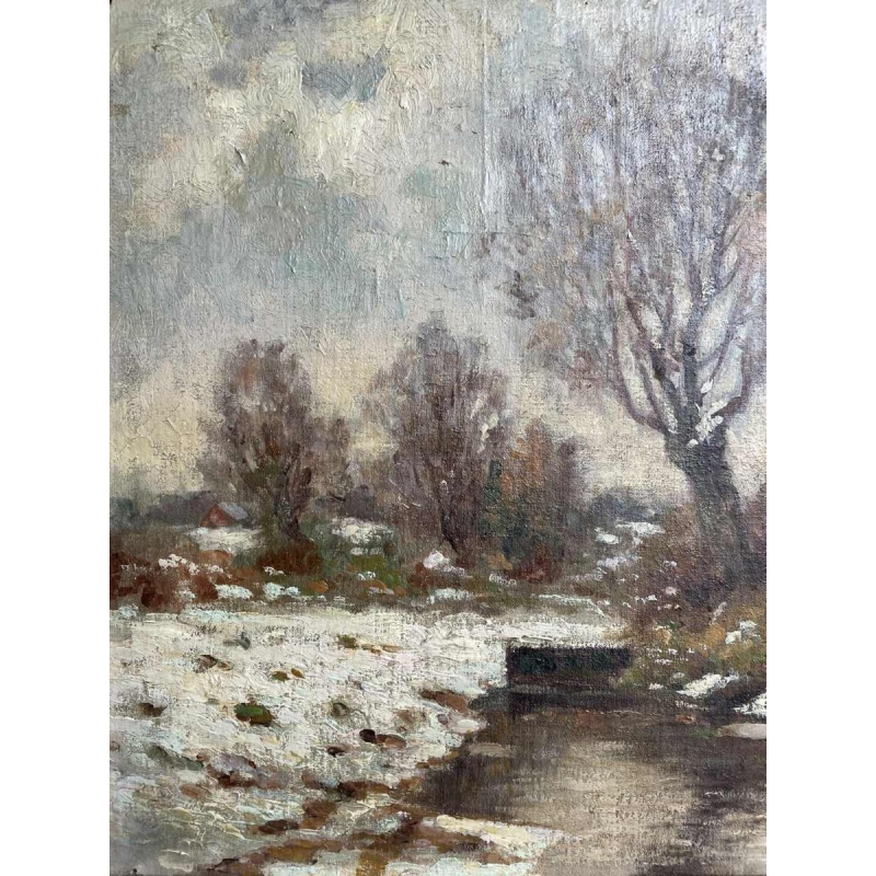 Albert DANDOY (1885-1977): “Landschap onder de sneeuw”