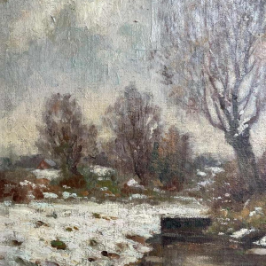 Albert DANDOY (1885-1977): « Paysage sous la neige »