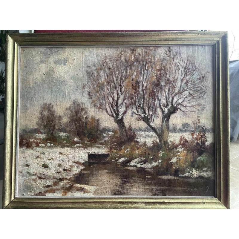 Albert DANDOY (1885-1977): “Landscape under the snow”