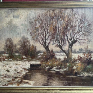 Albert DANDOY (1885-1977): “Landschap onder de sneeuw”