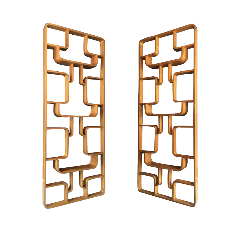 "Claustra", Jindrich Halabala for Holesav Drevopodnik, pair of shelves 1950