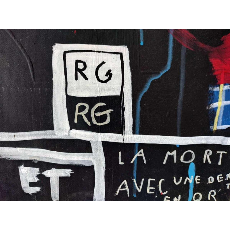 René and Ruben Gratia, “The young girl and death (with a gold tooth)“, acrylic on canvas