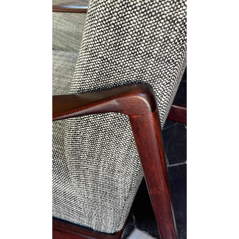 Paire de fauteuils vintage entièrement restaurés, Design scandinave, ca 1950