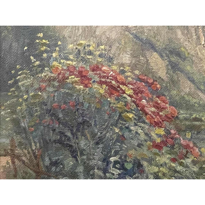 Henri BODART (1874-1940): "Bloemenperk aan de oevers van de Maas".