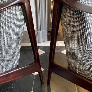 Paire de fauteuils vintage entièrement restaurés, Design scandinave, ca 1950