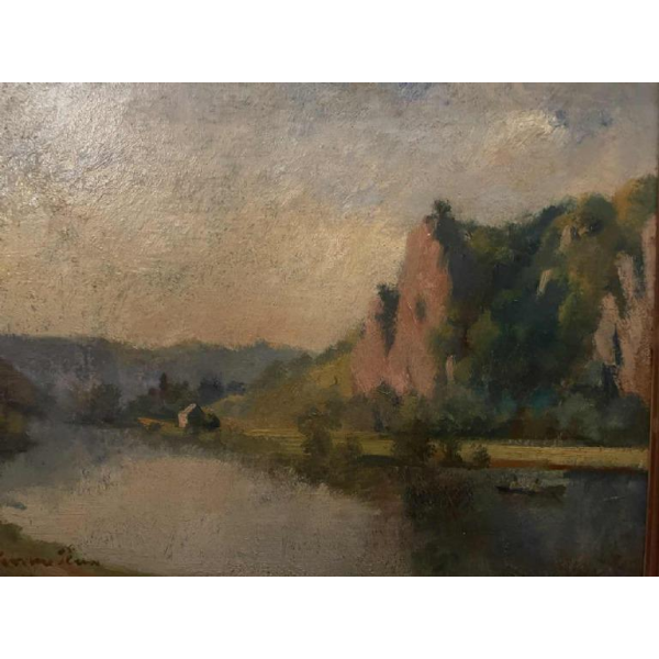 Yvonne PERIN (1905-1967): View of the Meuse.