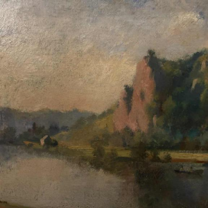 Yvonne PERIN (1905-1967): Gezicht op de Maas.