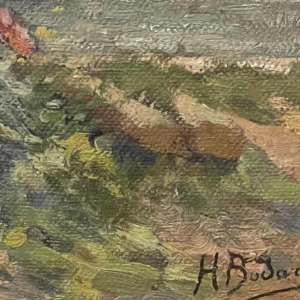 Henri BODART (1874-1940): "Bloemenperk aan de oevers van de Maas".