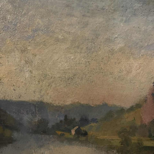 Yvonne PERIN (1905-1967): Gezicht op de Maas.