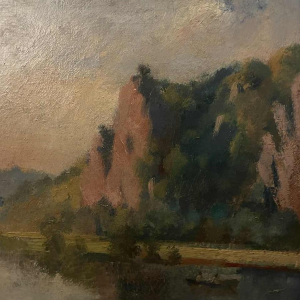 Yvonne PERIN (1905-1967): Gezicht op de Maas.