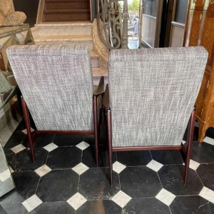 Paar volledig gerestaureerde vintage fauteuils, Scandinavisch design, circa 1950