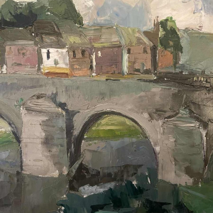 Ernest HANOTIAUX (1903-1970): Namur - The Jambes Bridge over the Meuse.
