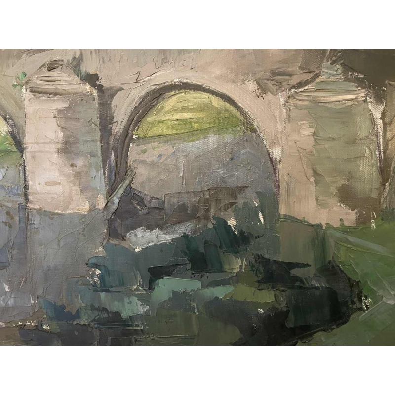 Ernest HANOTIAUX (1903-1970): Namur - The Jambes Bridge over the Meuse.