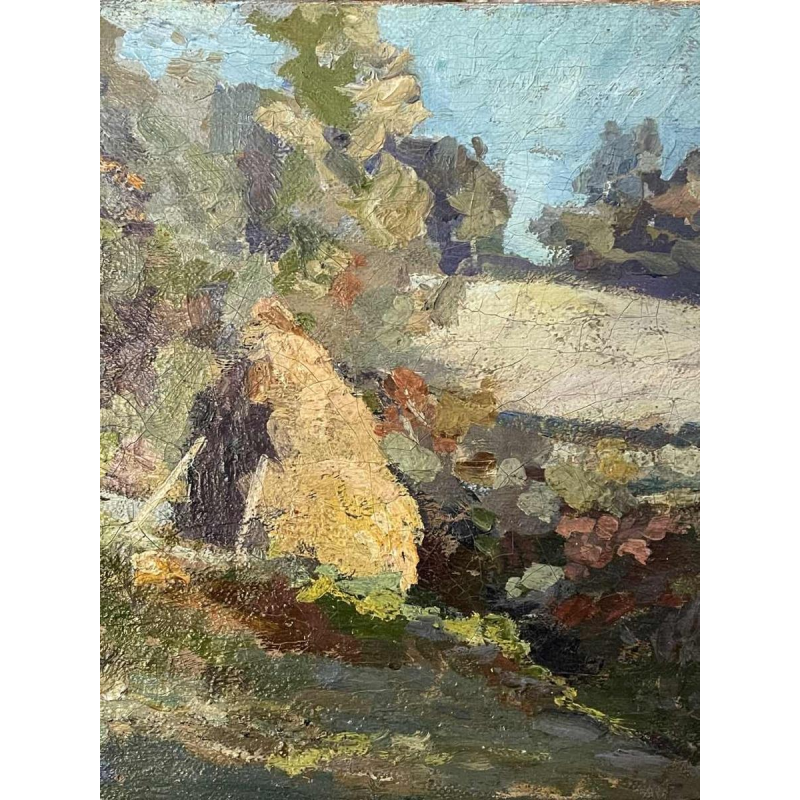 Eugène VAN MIERLO (1880-1972): « diseaux - meules de foin »