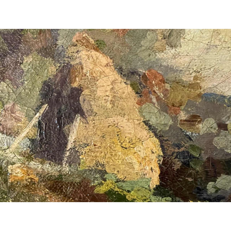 Eugène VAN MIERLO (1880-1972): « diseaux - meules de foin »