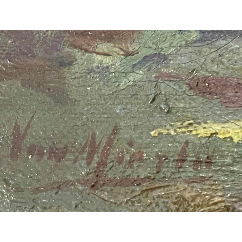 Eugène VAN MIERLO (1880-1972): « diseaux - meules de foin »