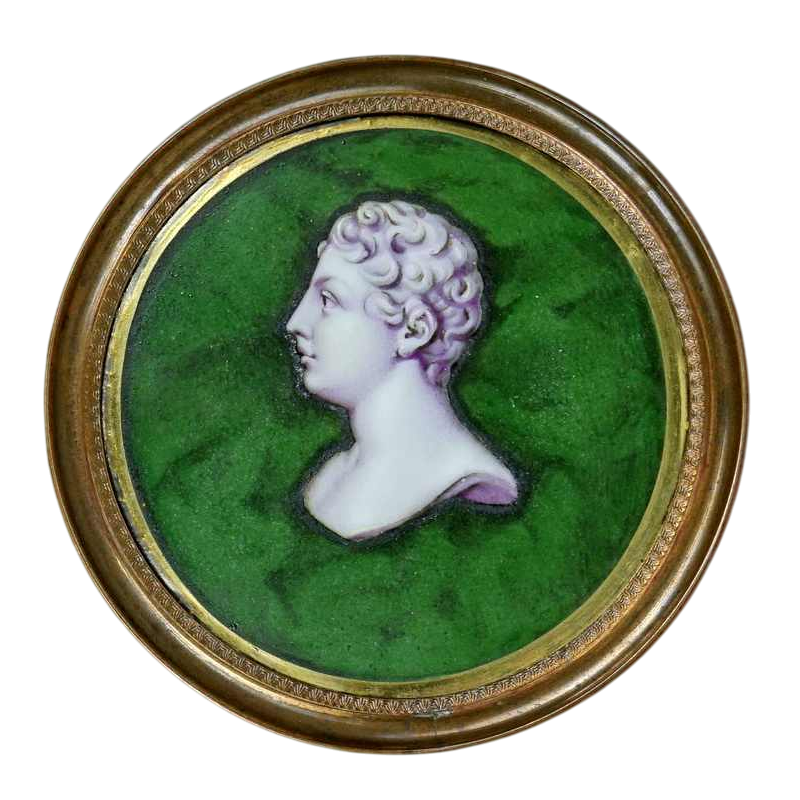 Porcelaine de Sèvres ou Paris - Roi de Rome - médaillon en biscuit, Époque Empire