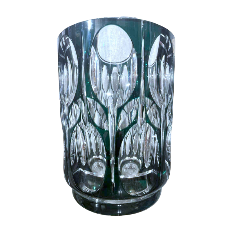 Val Saint Lambert Charles GRAFFART vase "flowers with spade heads" circa 1935