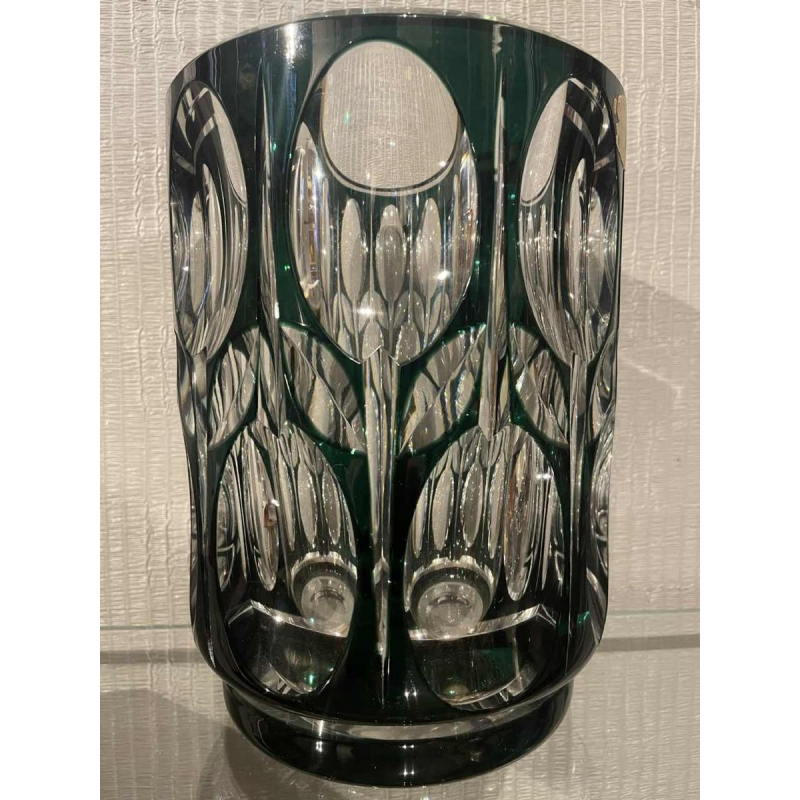 Val Saint Lambert Charles GRAFFART vaas "bloemen met spadekoppen" circa 1935