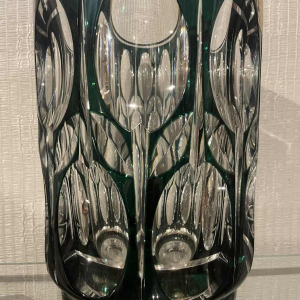 Val Saint Lambert Charles GRAFFART vase "flowers with spade heads" circa 1935