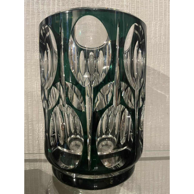 Val Saint Lambert Charles GRAFFART vaas "bloemen met spadekoppen" circa 1935