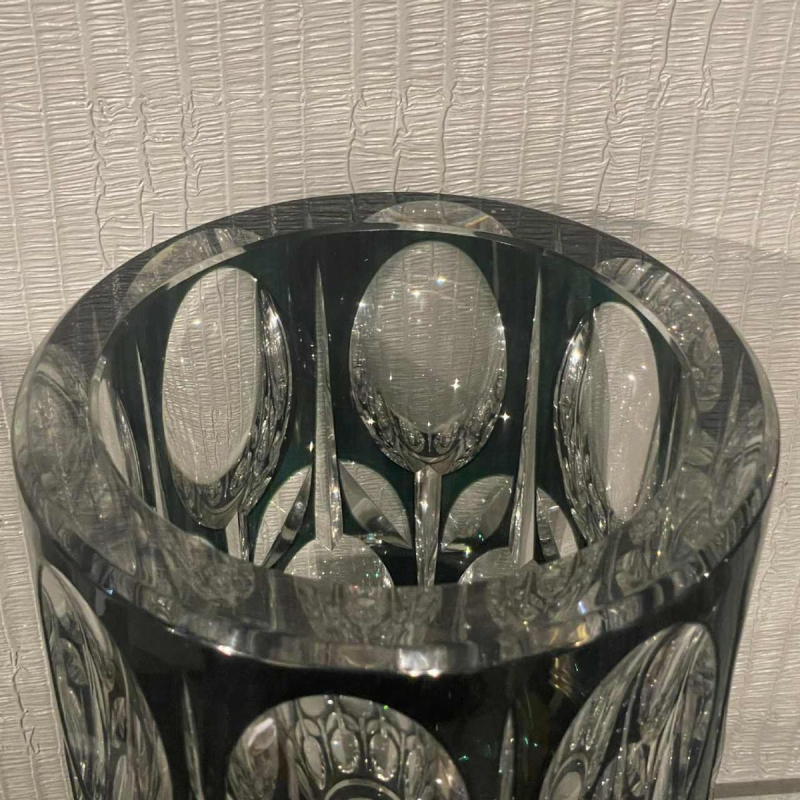 Val Saint Lambert Charles GRAFFART vase « fleurs têtes bêches » vers 1935