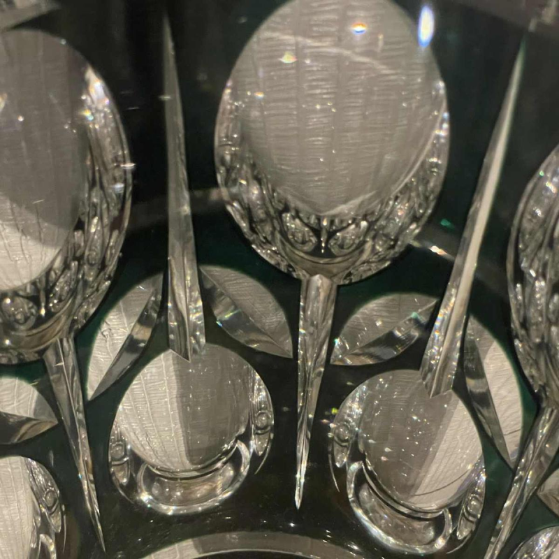 Val Saint Lambert Charles GRAFFART vase « fleurs têtes bêches » vers 1935