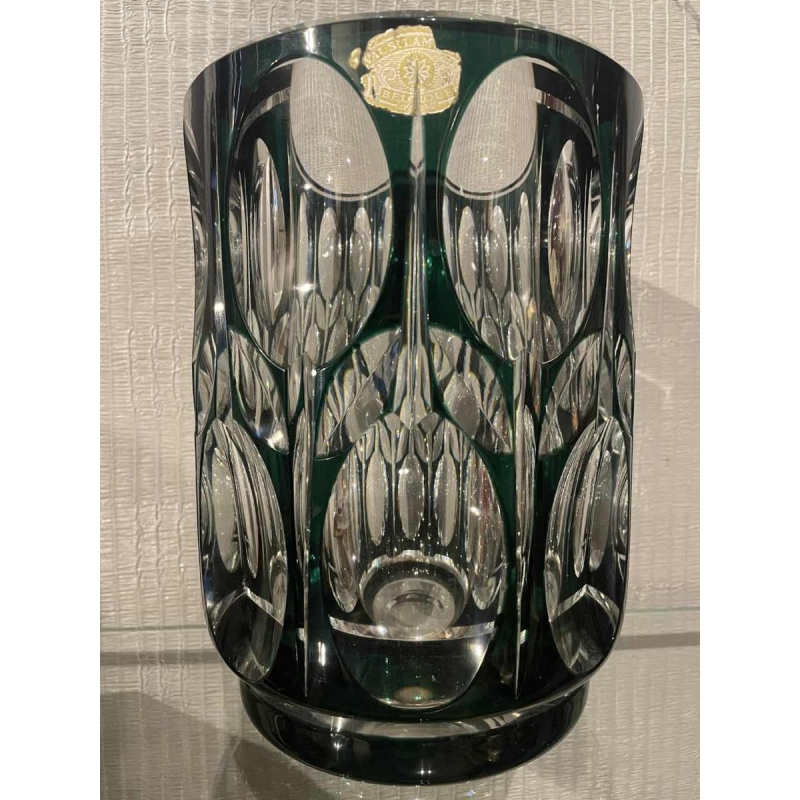Val Saint Lambert Charles GRAFFART vase « fleurs têtes bêches » vers 1935