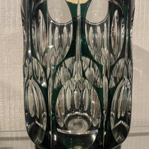 Val Saint Lambert Charles GRAFFART vaas "bloemen met spadekoppen" circa 1935