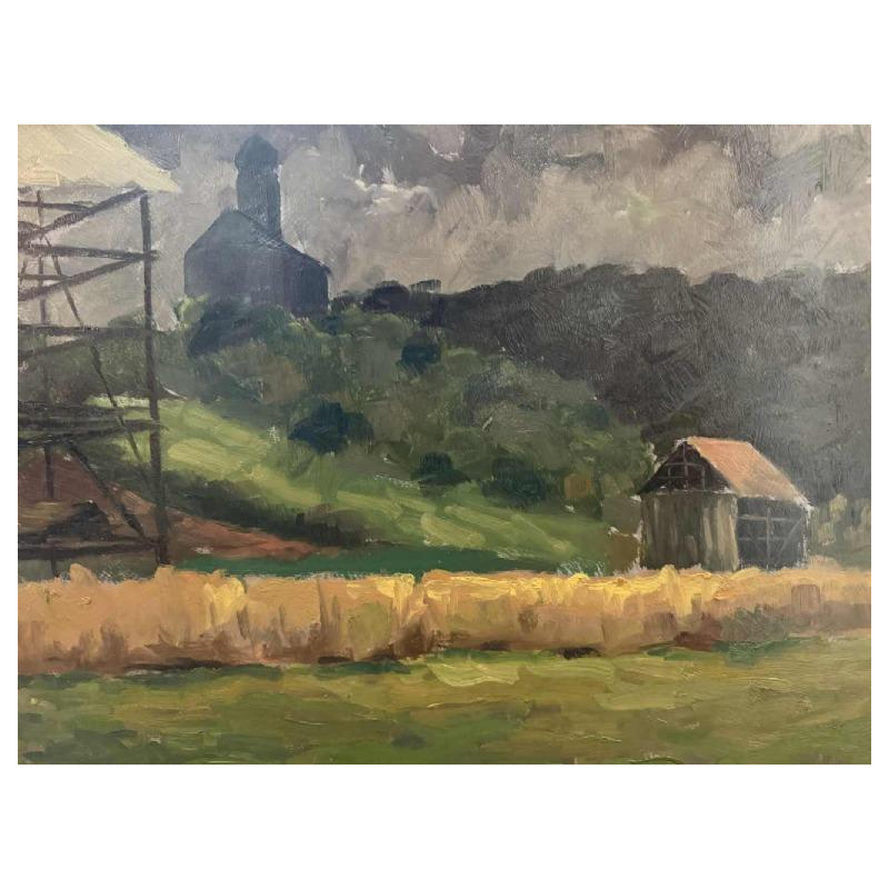 Dr Pierre DELCOURT (1914-): « Frahan - léglise et le séchoir à tabac »