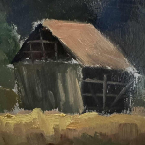 Dr Pierre DELCOURT (1914-): « Frahan - léglise et le séchoir à tabac »