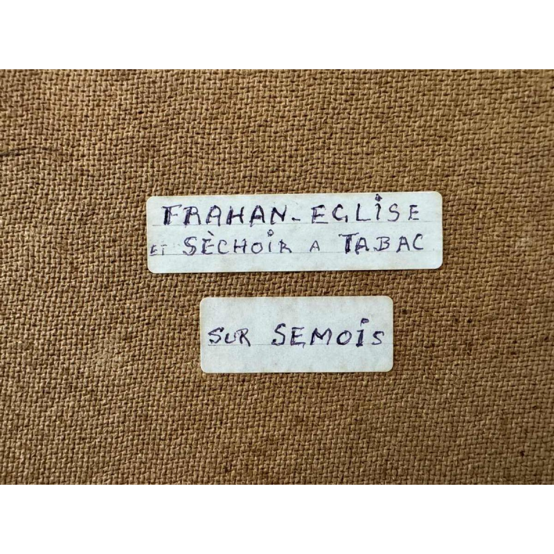 Dr Pierre DELCOURT (1914-): « Frahan - léglise et le séchoir à tabac »