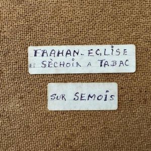 Dr Pierre DELCOURT (1914-): « Frahan - léglise et le séchoir à tabac »