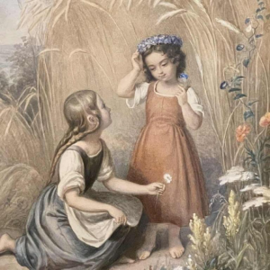 Carl (Karl) BURGGRAF (1803-1857): Girls in a cornfield.