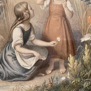 Carl (Karl) BURGGRAF (1803-1857): « les fillettes au champ de blé »