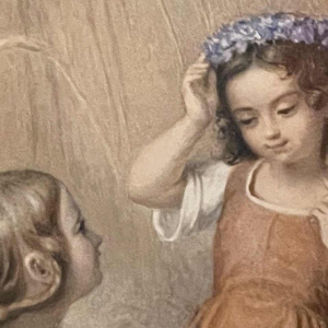 Carl (Karl) BURGGRAF (1803-1857): Meisjes in een korenveld.