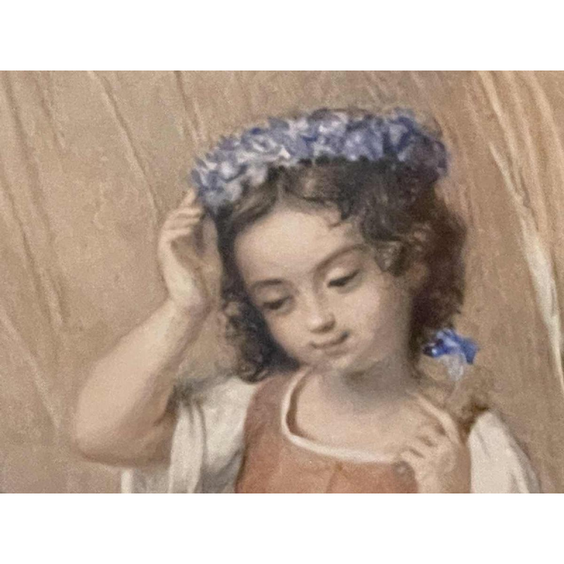 Carl (Karl) BURGGRAF (1803-1857): « les fillettes au champ de blé »