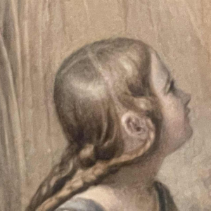 Carl (Karl) BURGGRAF (1803-1857): Meisjes in een korenveld.