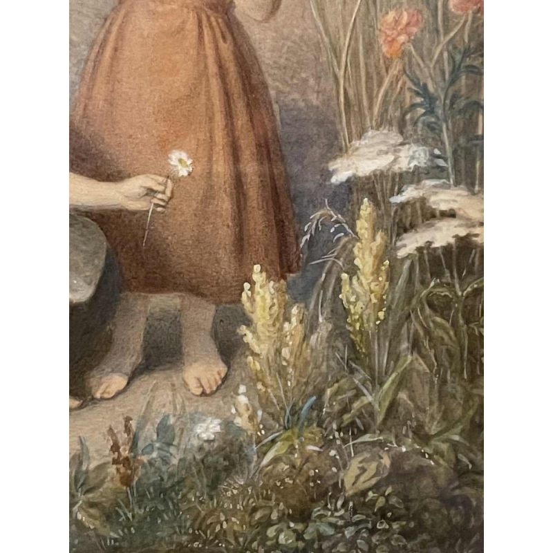 Carl (Karl) BURGGRAF (1803-1857): « les fillettes au champ de blé »