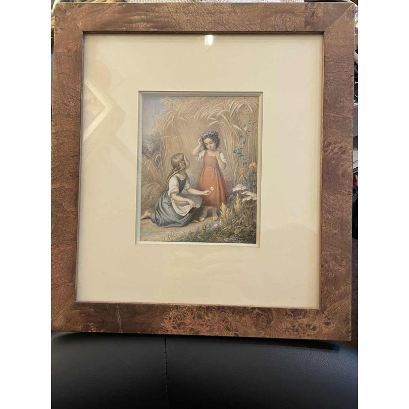 Carl (Karl) BURGGRAF (1803-1857): Girls in a cornfield.