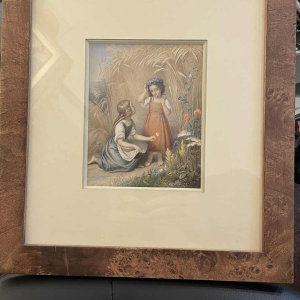 Carl (Karl) BURGGRAF (1803-1857): « les fillettes au champ de blé »