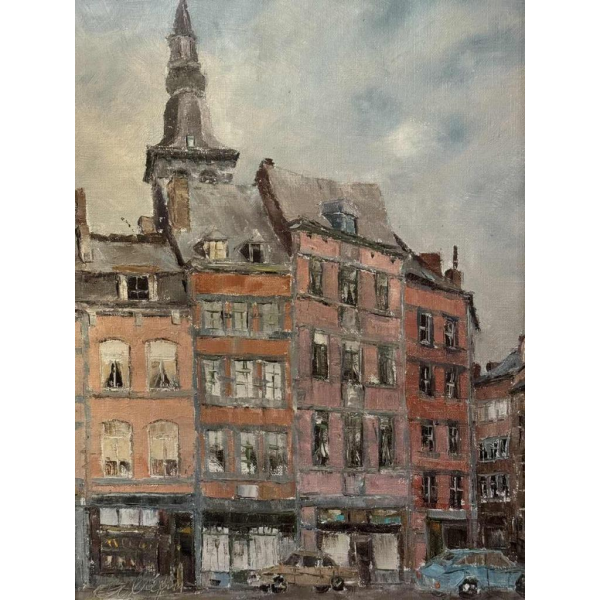 Alphonse CREPIN (1931-2010): "Namur - place Maurice Servais".