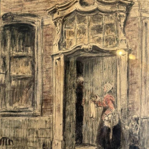 Albert DANDOY (1885-1977): “Deur van de pastorie van de Sint-Nicolaaskerk in Namen”