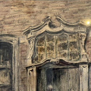 Albert DANDOY (1885-1977): “Door of the rectory of the Church of St. Nicholas in Namur”